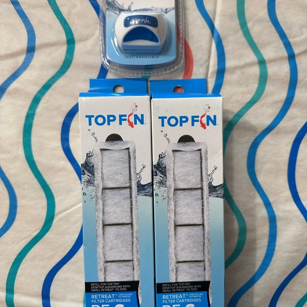 Top Fin Filter Cartridges and Magnetic Algae Cleaner